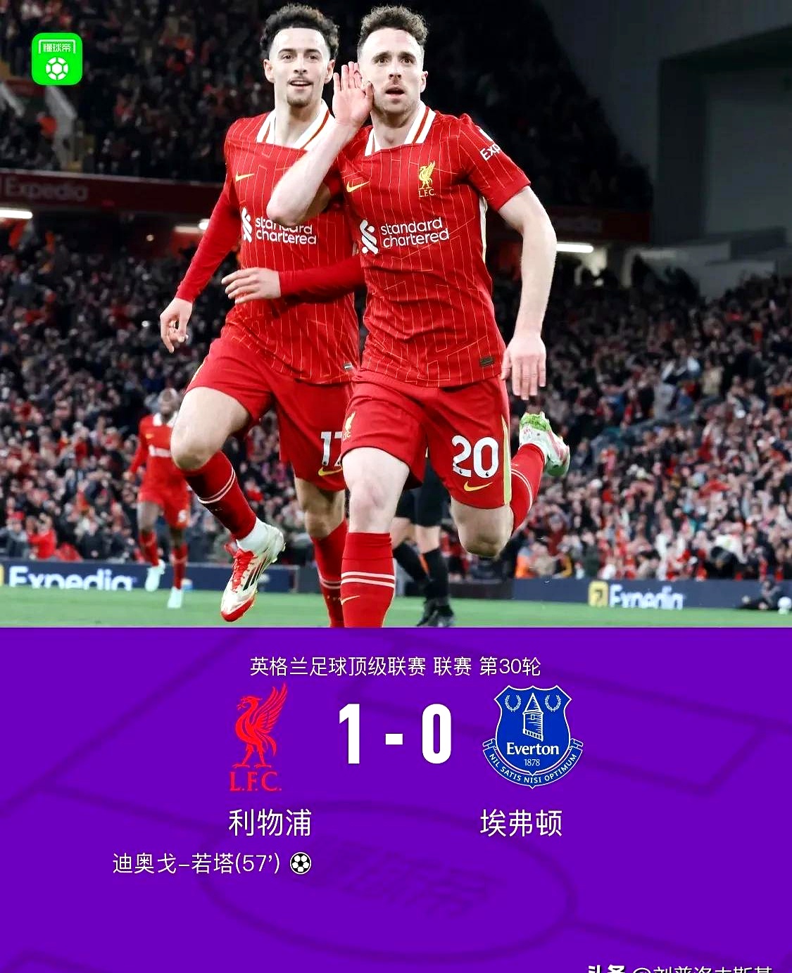 利物浦再次压制对手，继续领先